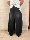 Pantalon baggy jean noir large Japanese balloon streetwear y2k vintage hip-hop taille 30US n•1113