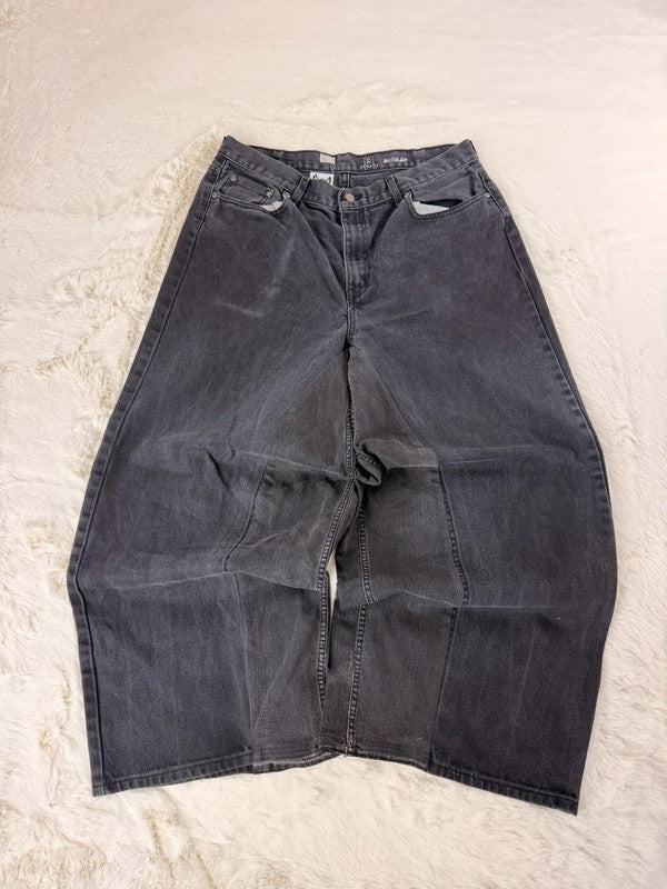 Pantalon baggy jean noir large Japanese balloon streetwear y2k vintage hip-hop taille 34US n•1114