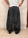 Pantalon baggy jean noir large Japanese balloon streetwear y2k vintage hip-hop taille 34US n•1114