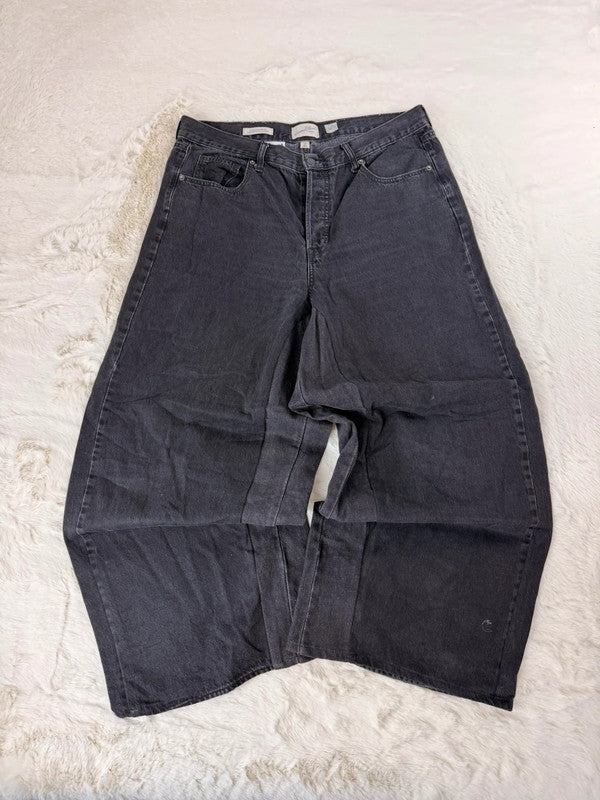 Pantalon baggy jean noir large Japanese balloon streetwear y2k vintage hip-hop taille 38US n•1115