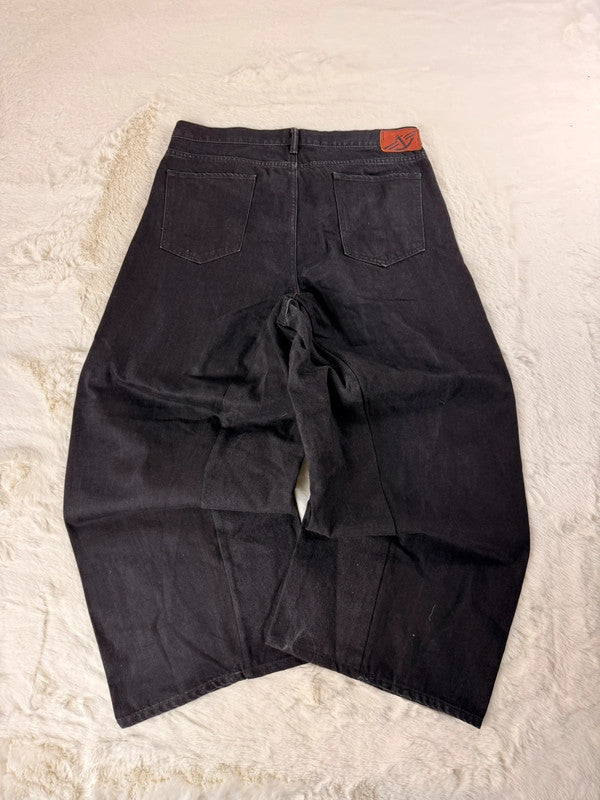 Pantalon baggy jean noir large Japanese balloon streetwear y2k vintage hip-hop taille 34US n•1116