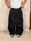 Pantalon baggy jean noir large Japanese balloon streetwear y2k vintage hip-hop taille 34US n•1116