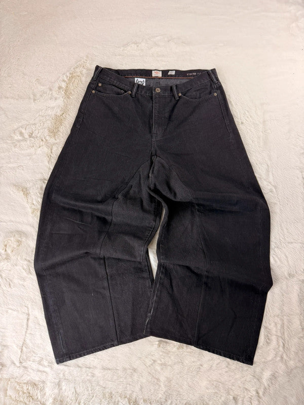 Pantalon baggy jean noir large Japanese balloon streetwear y2k vintage hip-hop taille 34US n•1116