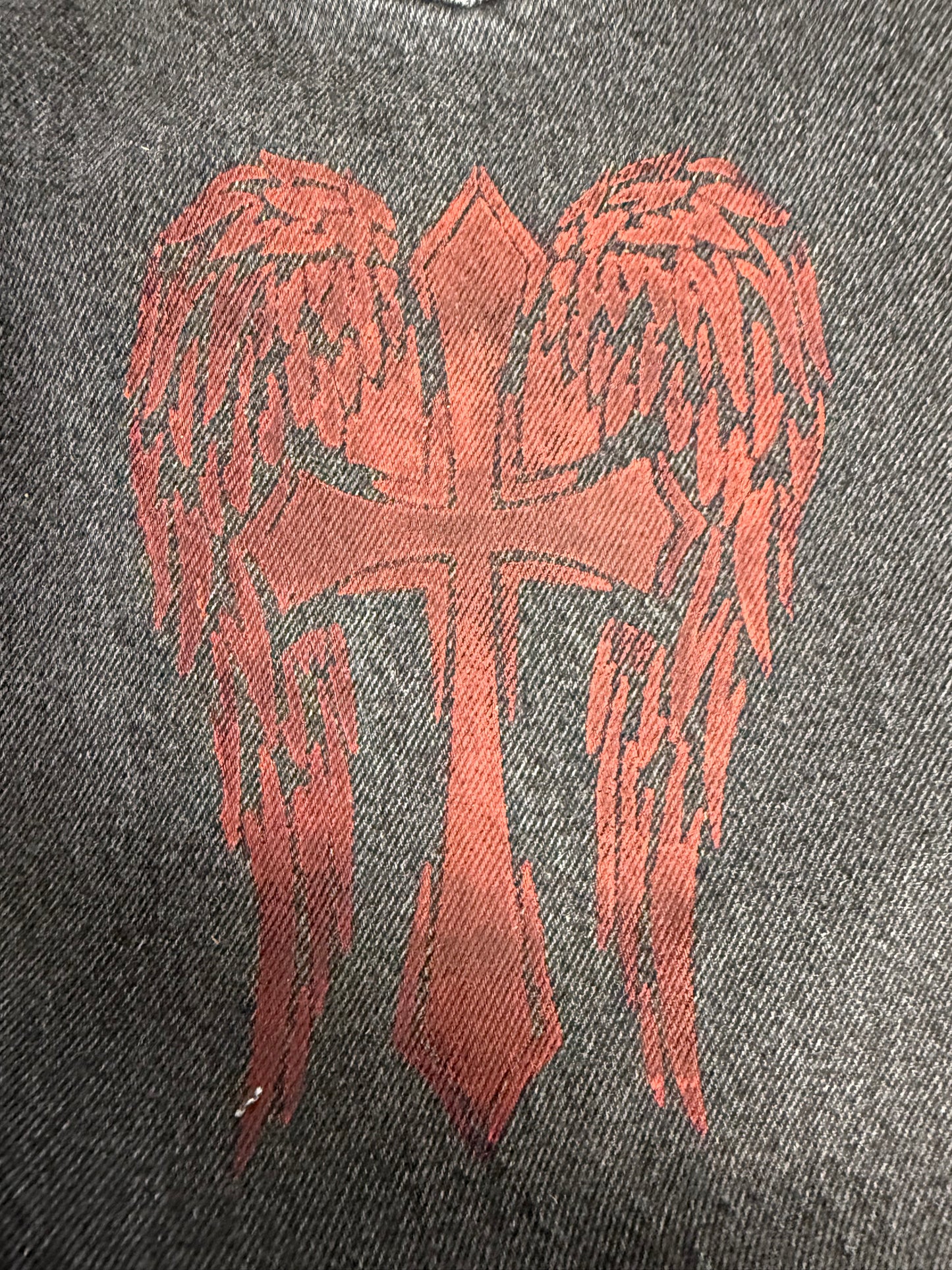 Pantalon baggy en denim upcyclé large style skater streetwear y2k hip-hop 90’s - Pièce unique M n•9