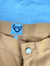 Pantalon Double Knee Baggy épais grande poche, triple couture résistante, couleur beige/camel