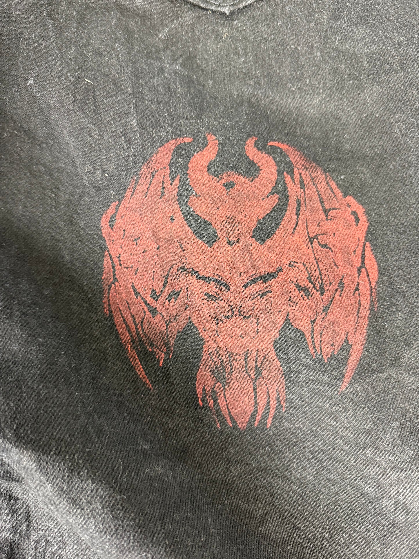 Pantalon baggy en denim upcyclé large style skater streetwear y2k hip-hop 90’s - Pièce unique M n•14