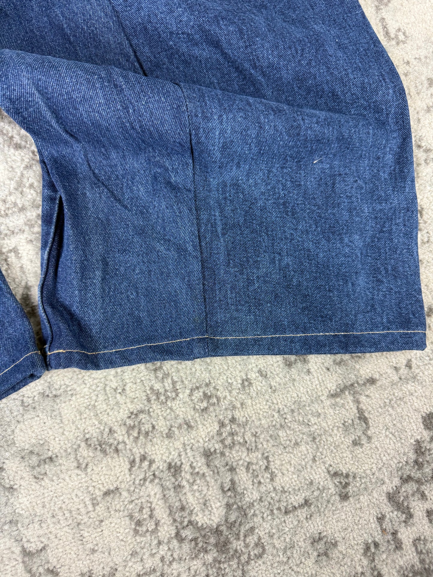 Pantalon baggy en denim upcyclé large style skater streetwear y2k hip-hop 90’s - Pièce unique L n•12