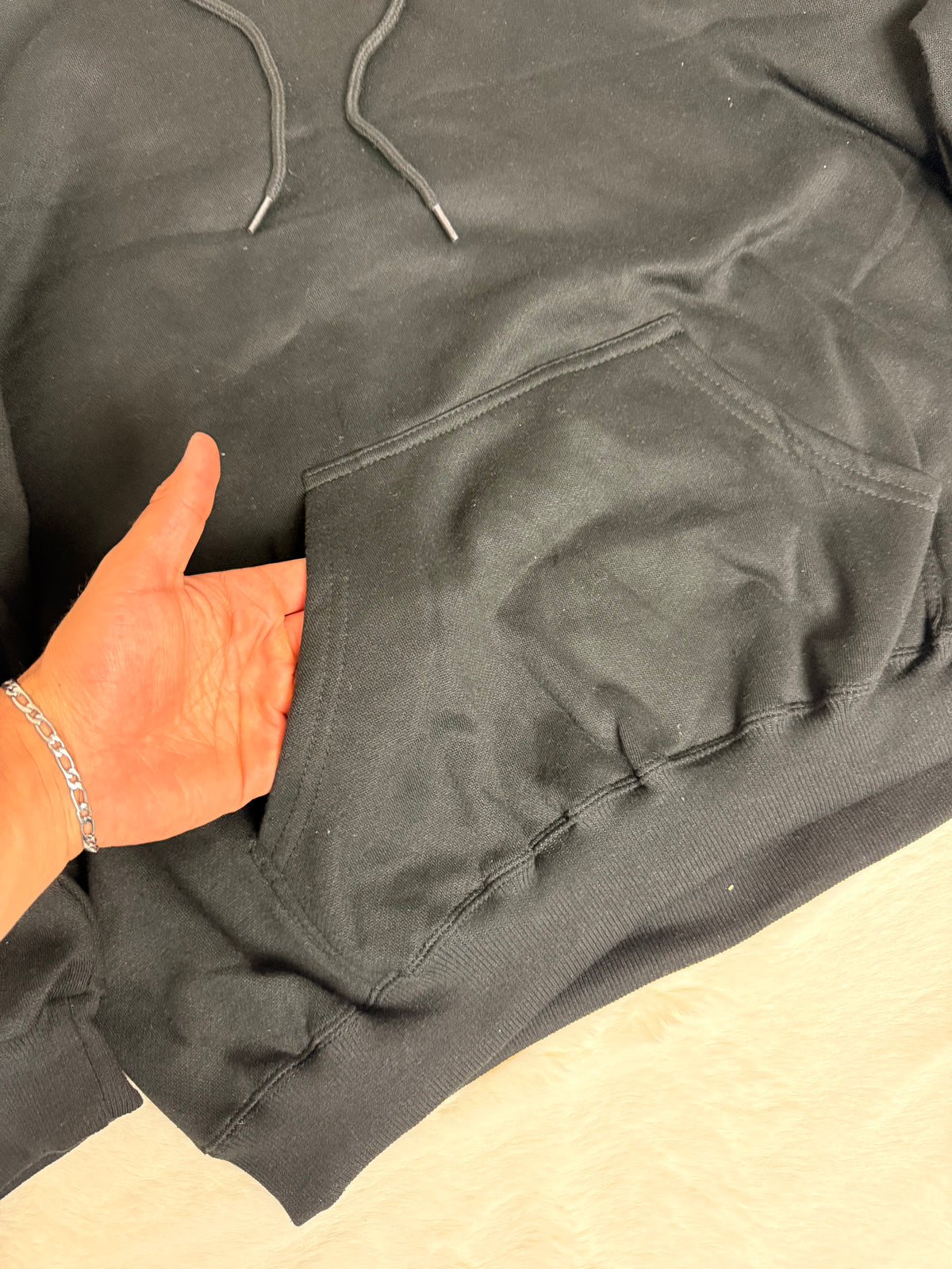 Sweat à capuche oversize ample et boxy, hyper doux, noir profond