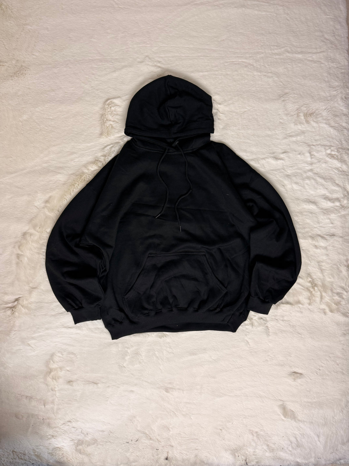 Sweat à capuche oversize ample et boxy, hyper doux, noir profond