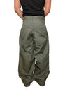 Pantalon Double Knee Baggy épais grande poche, triple couture résistante, couleur vert foncé