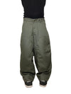 Pantalon Double Knee Baggy épais grande poche, triple couture résistante, couleur vert foncé