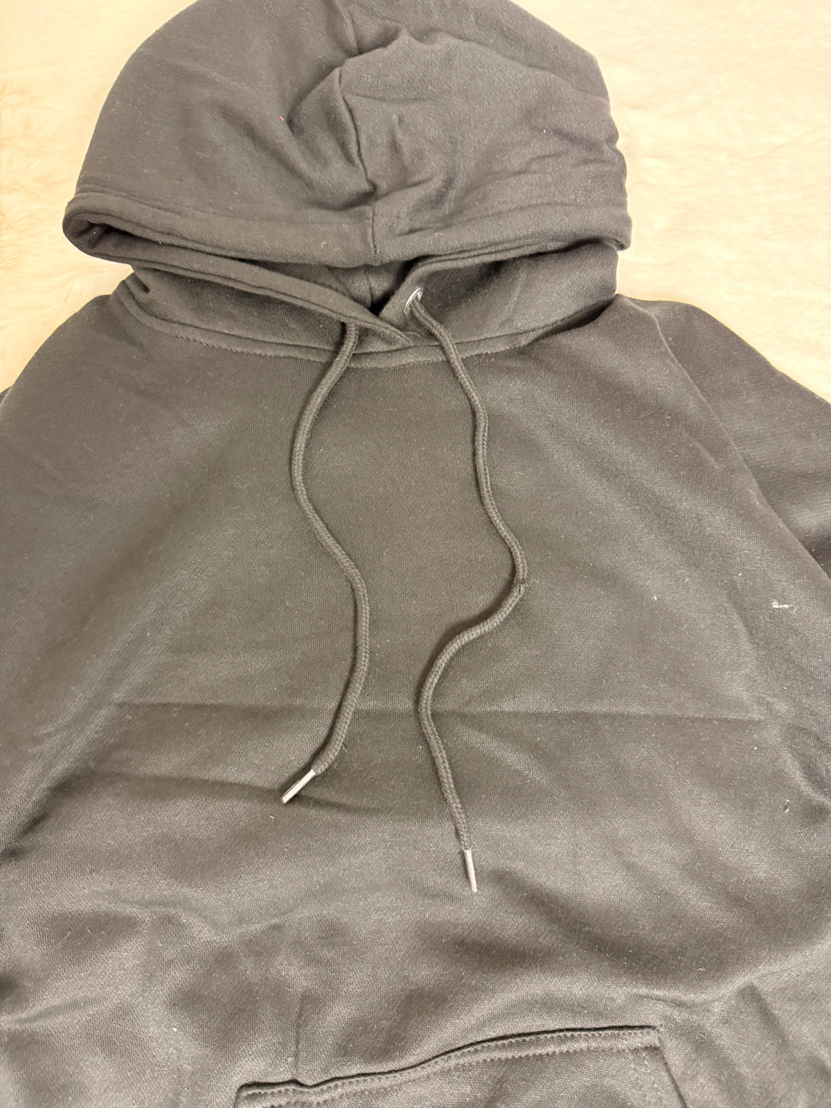 Sweat à capuche oversize ample et boxy, hyper doux, noir profond