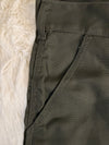 Pantalon Double Knee Baggy épais grande poche, triple couture résistante, couleur vert foncé