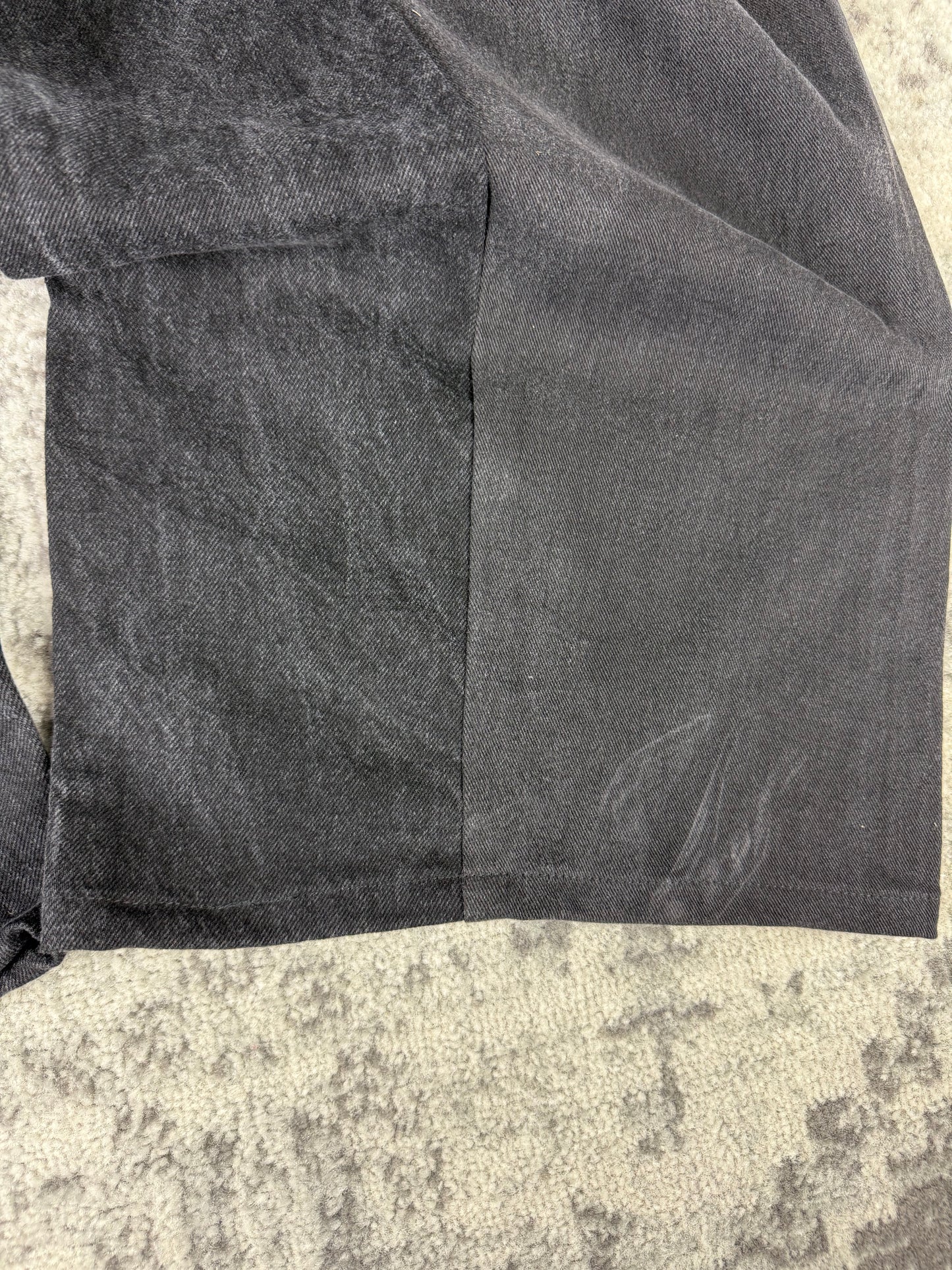 Pantalon baggy en denim upcyclé large style skater streetwear y2k hip-hop 90’s - Pièce unique M n•8