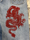 Pantalon baggy jean large Japanese balloon streetwear JNCO y2k vintage hip-hop taille M n•584