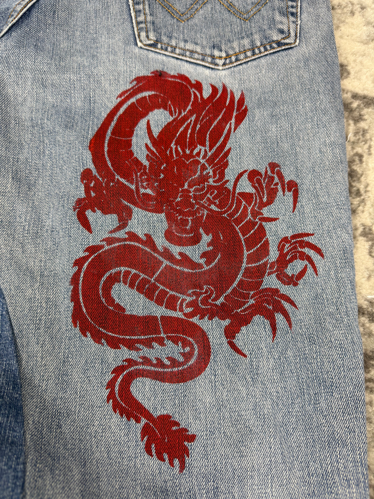 Pantalon baggy jean large Japanese balloon streetwear JNCO y2k vintage hip-hop taille M n•584
