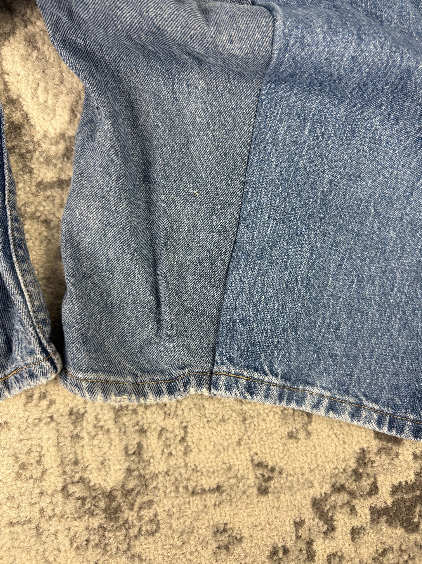 Pantalon baggy en denim upcyclé large style skater streetwear y2k hip-hop 90’s - Pièce unique S n•17