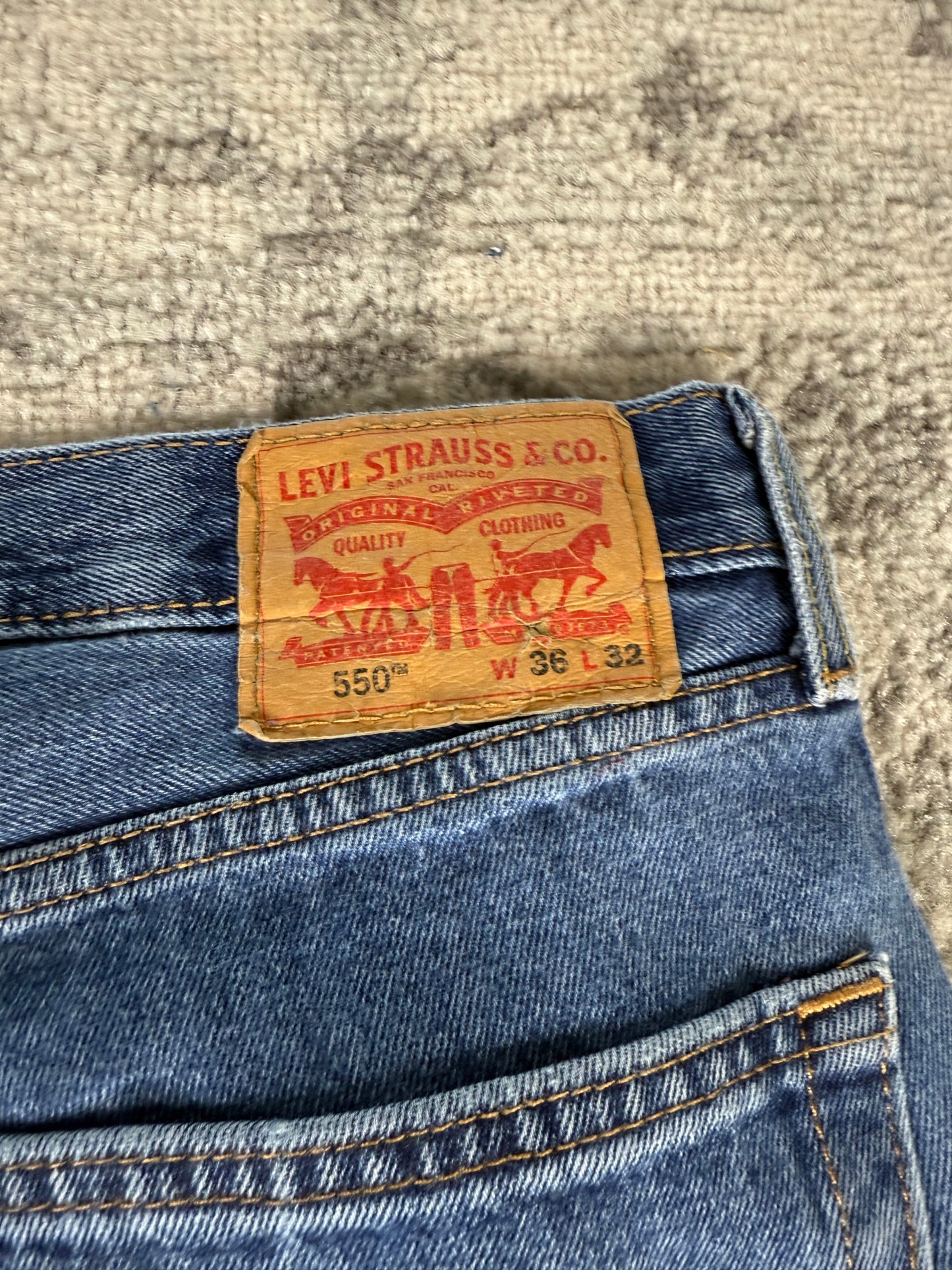 Pantalon baggy en denim upcyclé large style skater streetwear y2k hip-hop 90’s - Pièce unique XL n•1